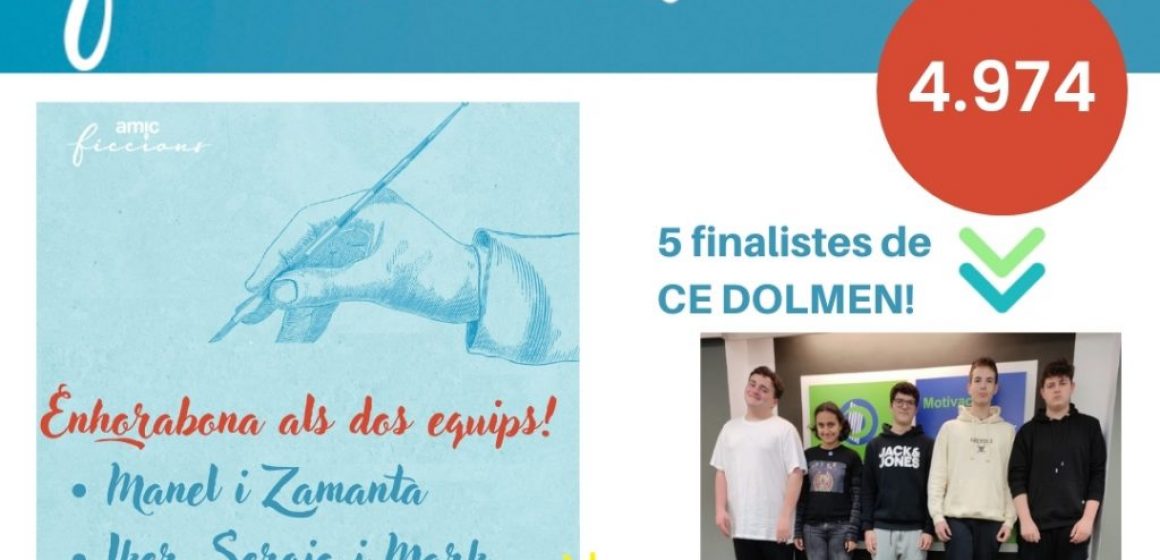5 finalistes de CE DOLMEN al concurs literari AMIC-FICCIONS 2024