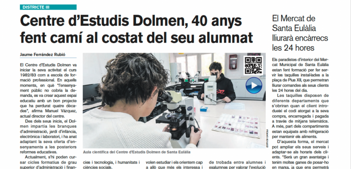 2023_03_20_40 anys de CE DOLMEN a l'Hospitalet al DIARI DE L'HOSPITALET