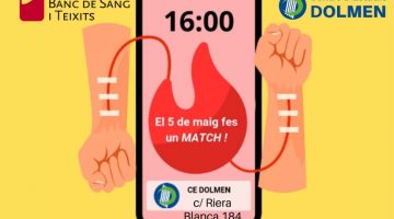 ApS CE DOLMEN_Campanya Donacio Sang Maig 2025 CE Dolmen i Banc de Sang i Teixits
