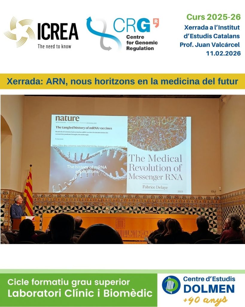 Sortida 11 FEBRER CFGS Laboratori CE DOLMEN IEC ICREA CRG xerrada ARN 10