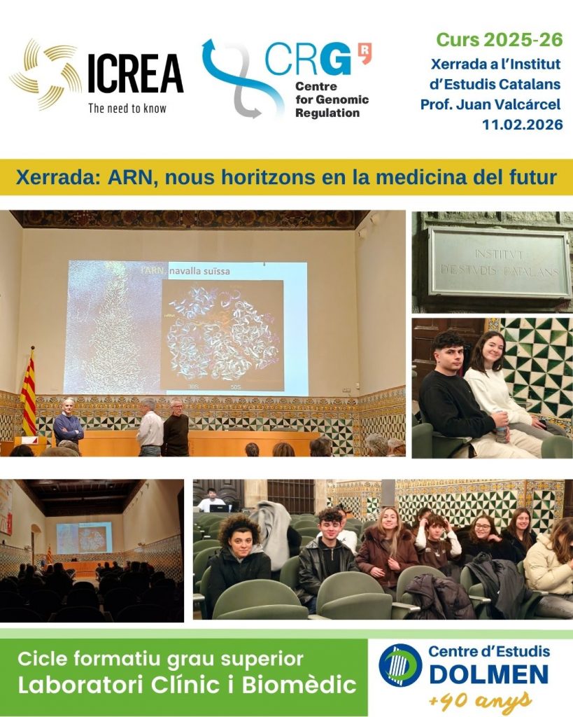 Sortida 11 FEBRER CFGS Laboratori CE DOLMEN IEC ICREA CRG xerrada ARN 11
