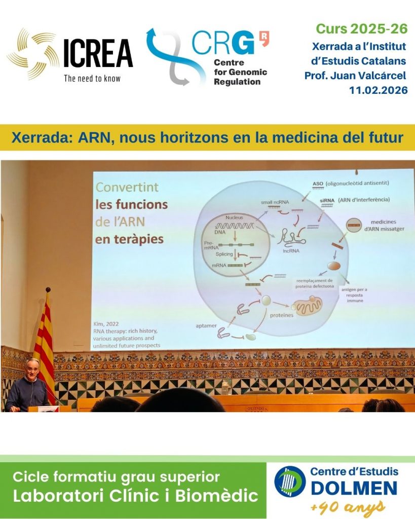 Sortida 11 FEBRER CFGS Laboratori CE DOLMEN IEC ICREA CRG xerrada ARN 13