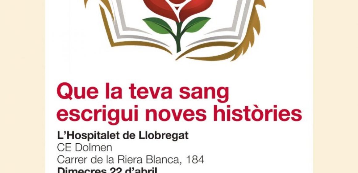 Pòster oficial campanya Aprenentatge Servei Donació de sang de CFGS Laboratori de CE DOLMEN amb el Banc de Sang i Teixits BST_Abril 2026 format IG 4 5